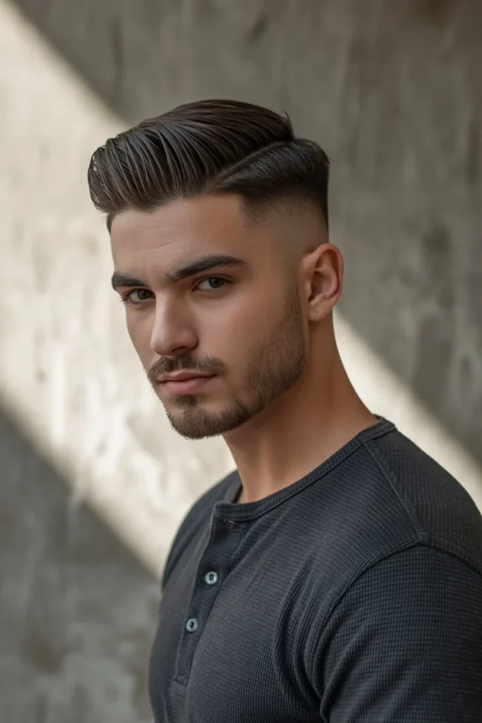 Mid Fade with Pompadour