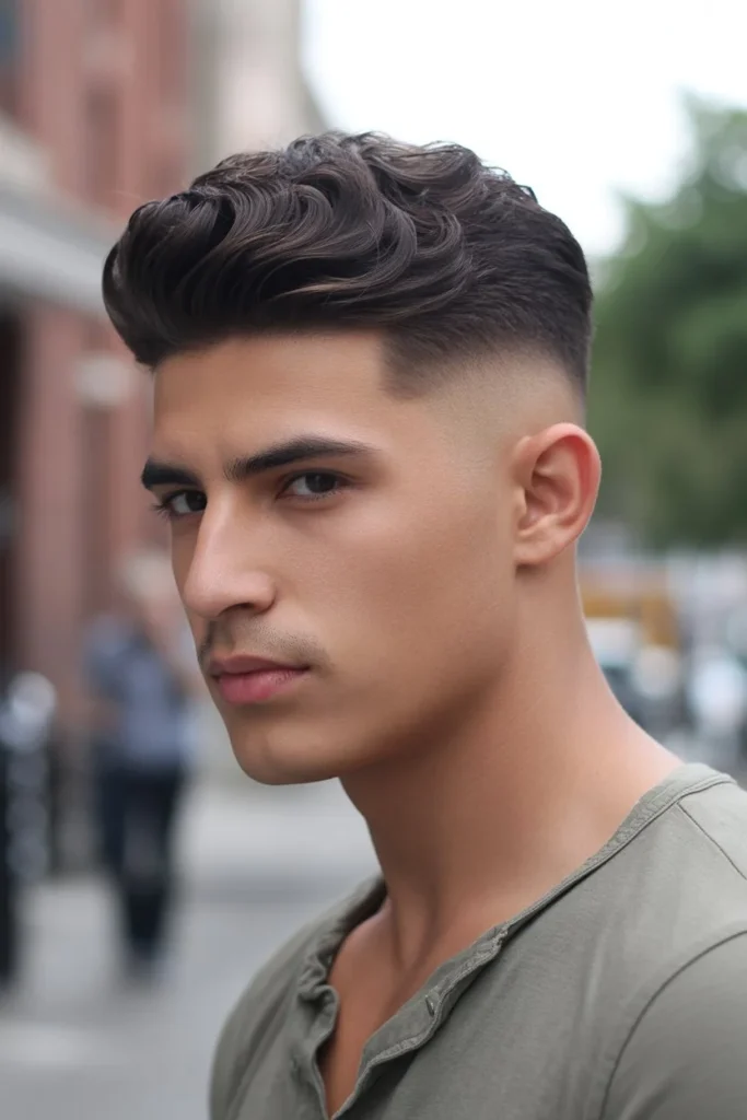 Mid Fade with Quiff