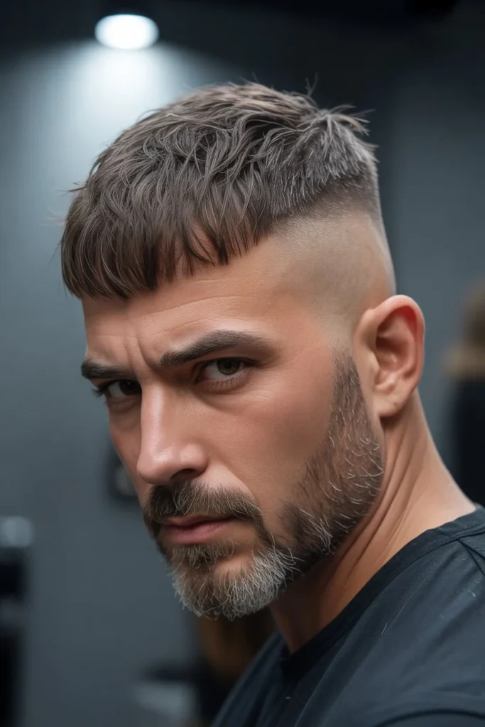 Mid Fade with Textured Fringe