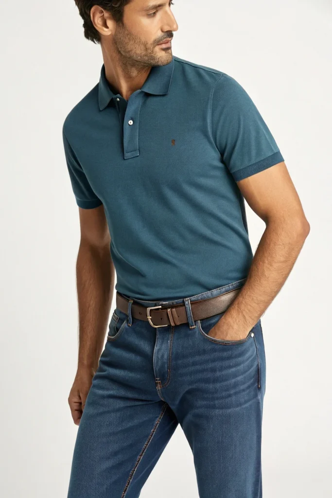 Polo Shirt with Tailored Jeans