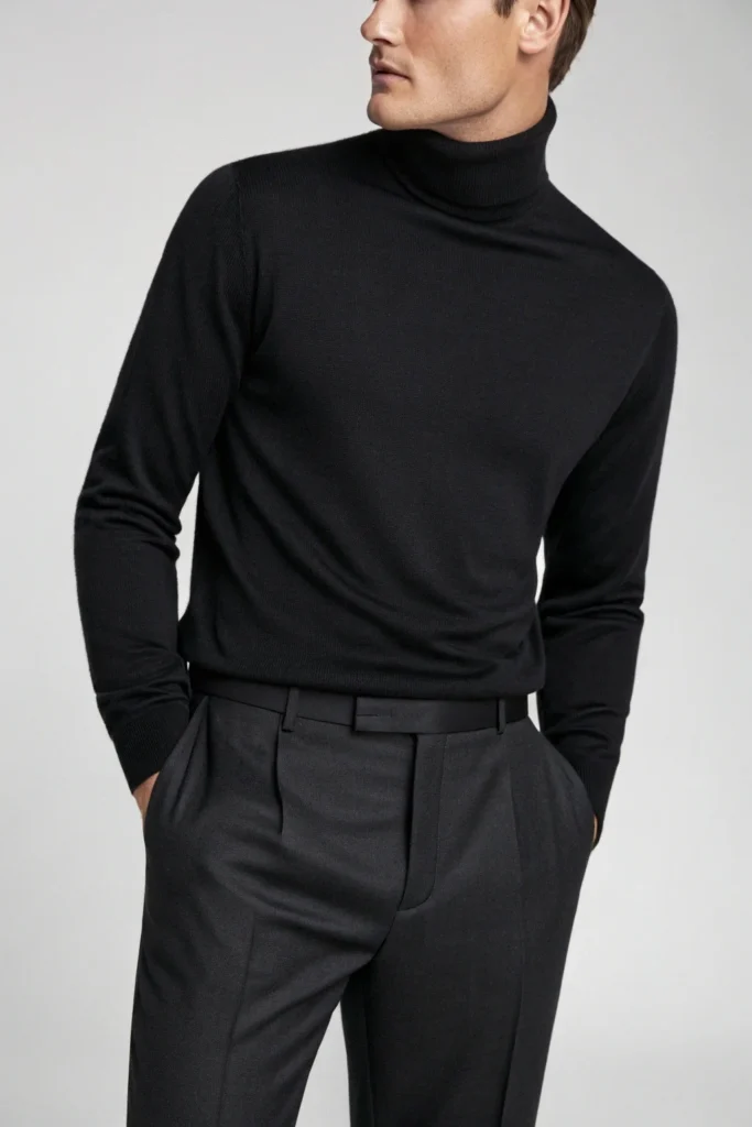 Turtleneck with Tailored Trousers