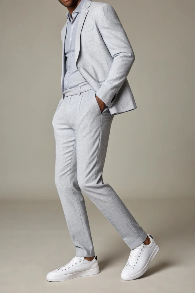 Casual Suit with Sneakers