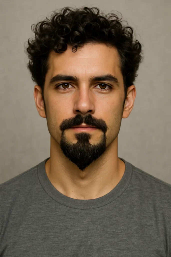 Anchor Beard with curly hair