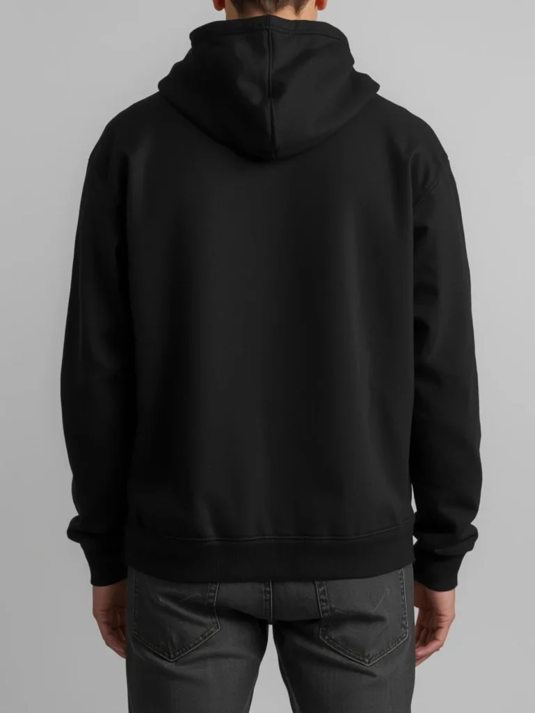 Black Hoodie with Dark Gray Jeans