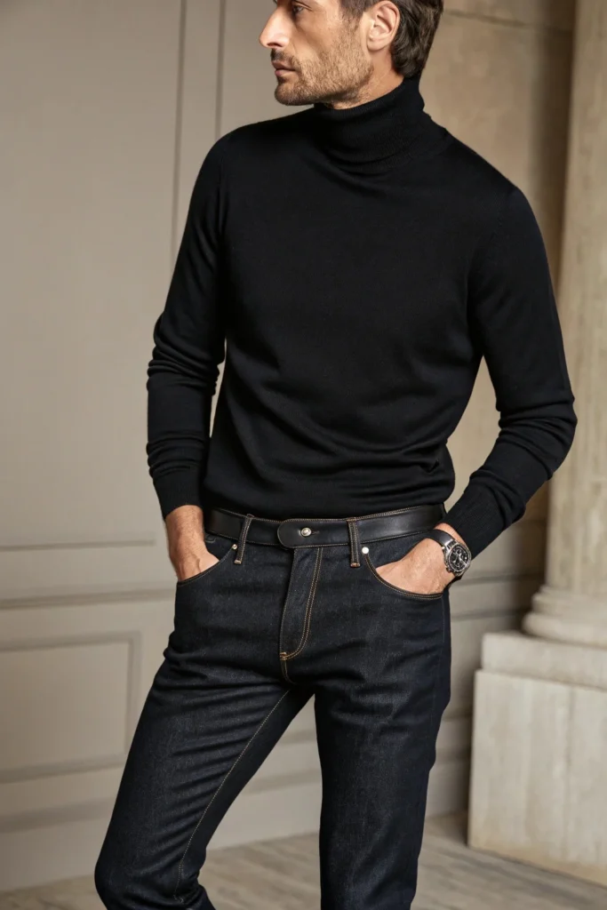 Black Jeans with a Turtleneck