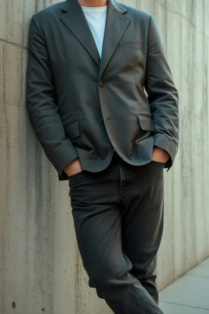 Blazer with Dark Denim