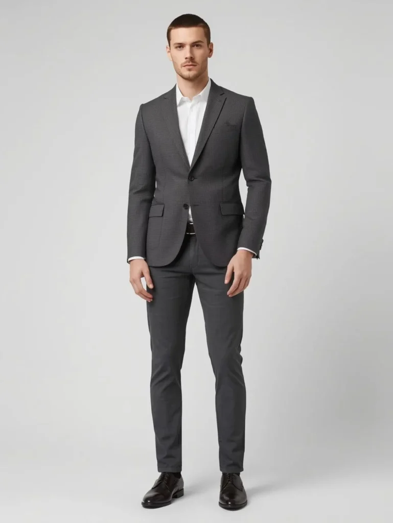 Blazer with Slim Gray Jeans