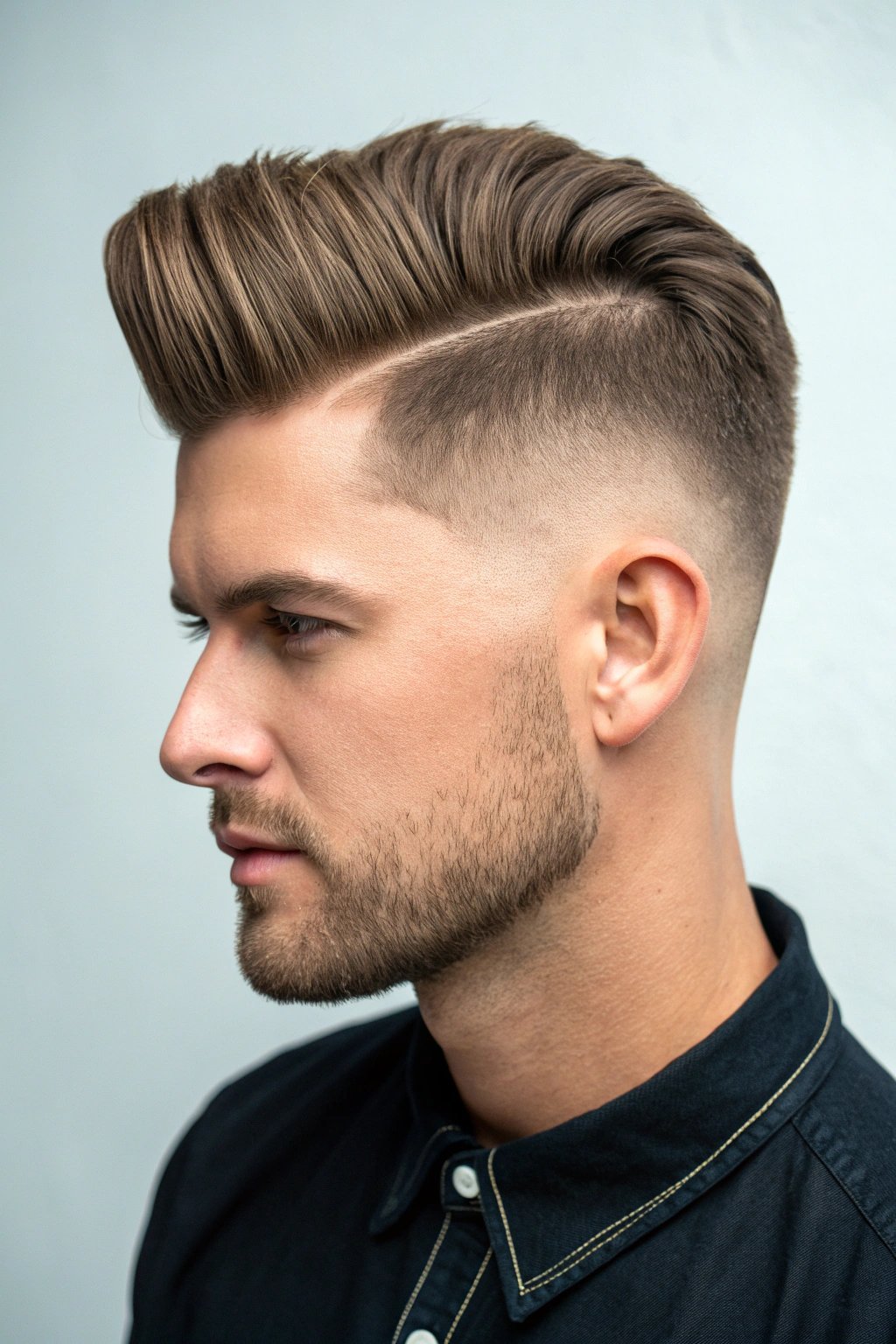 Fade With Quiff men haircut