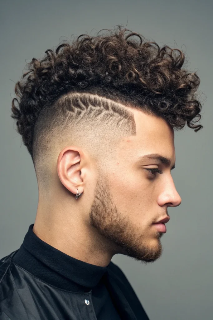 High and Tight with Curly Mohawk