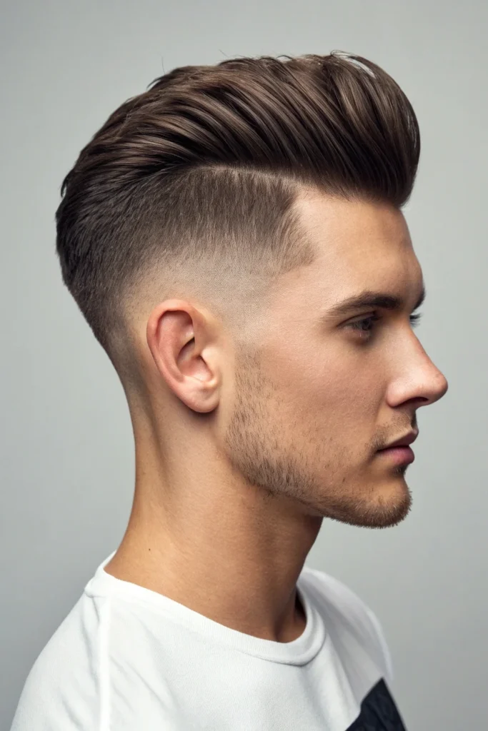 High and Tight with Side Swept Top