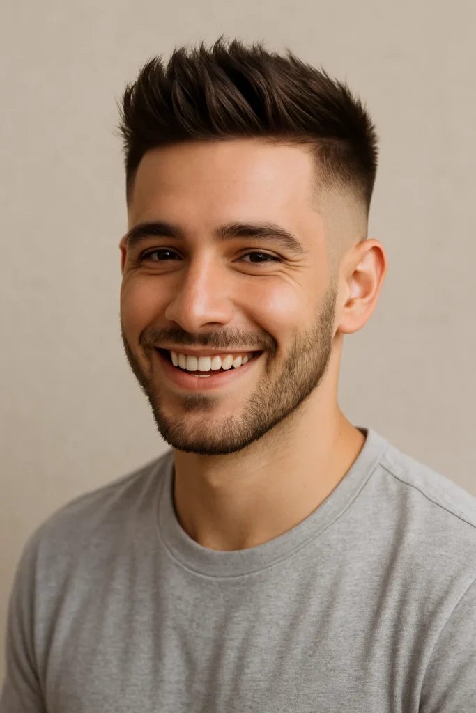 Low Taper Fade with Brush Up