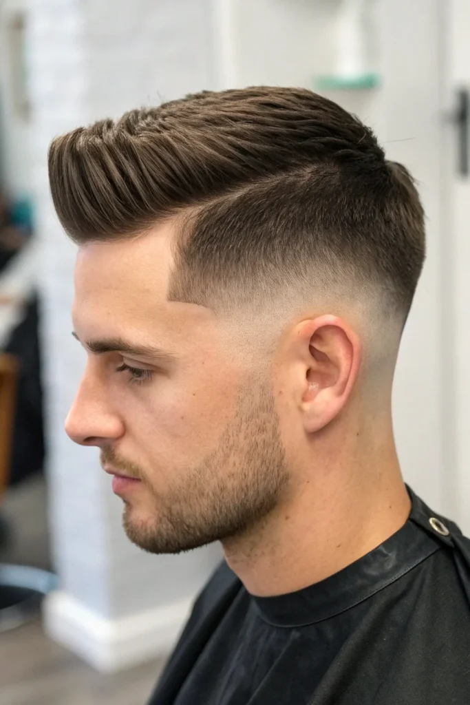 Low Taper Fade with Comb Over