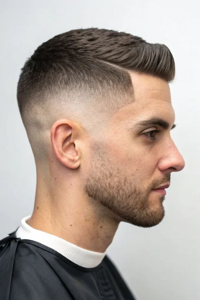 Low Taper Fade with Crew Cut