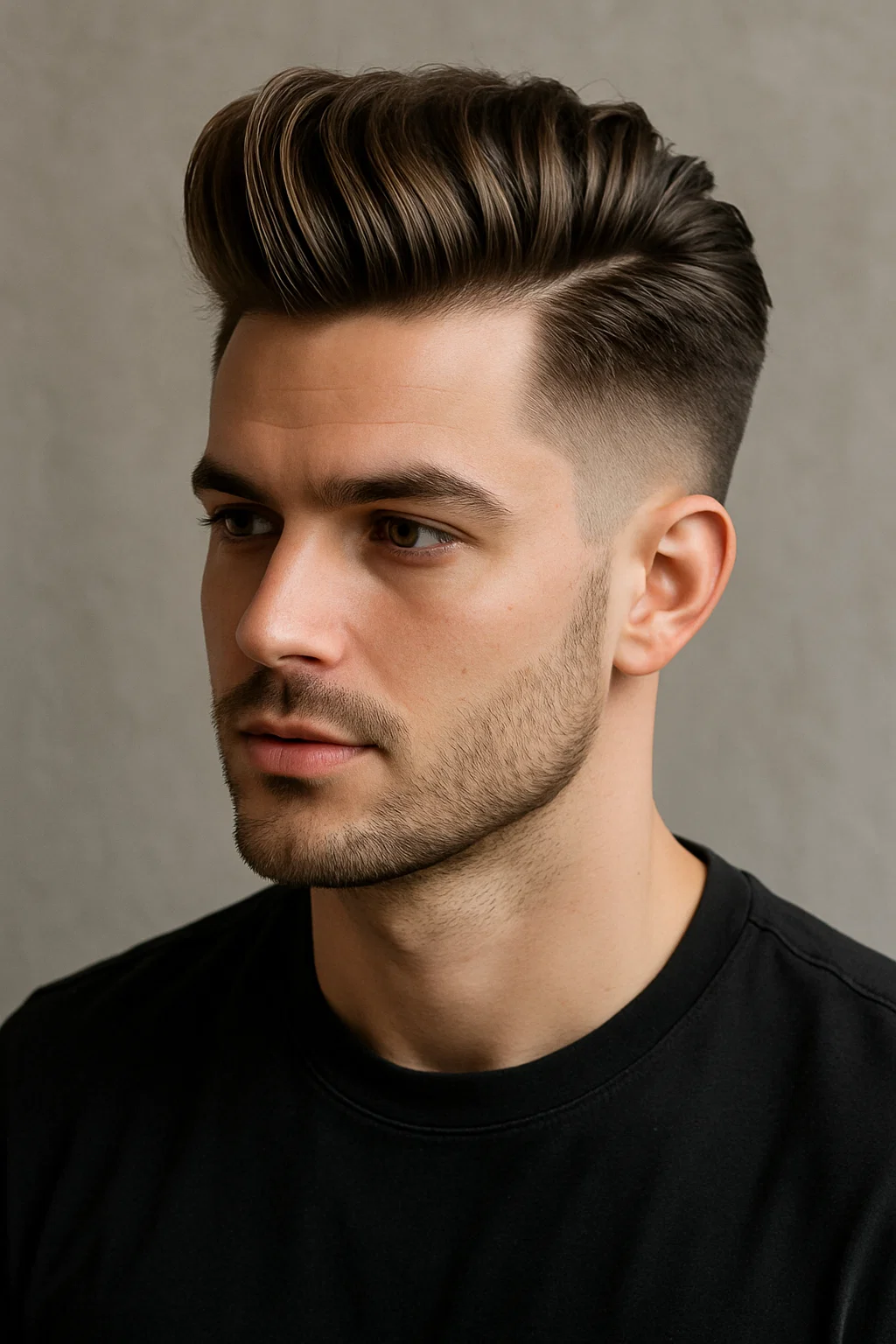 Modern Pompadour men haircut