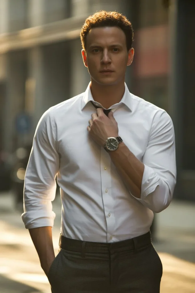 Oxford Shirt with Gray Trousers