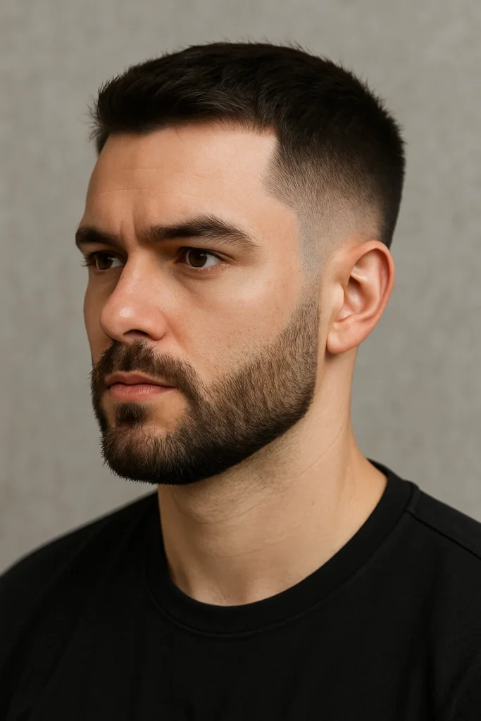 Short Tapered Beard with Fade