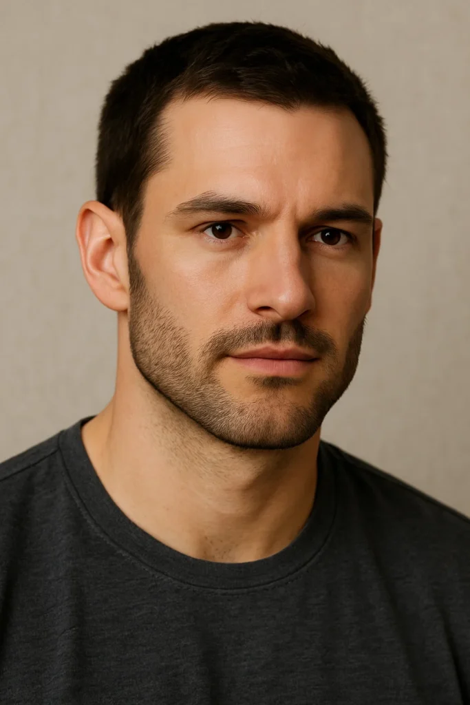 Stubble with Defined Cheeks