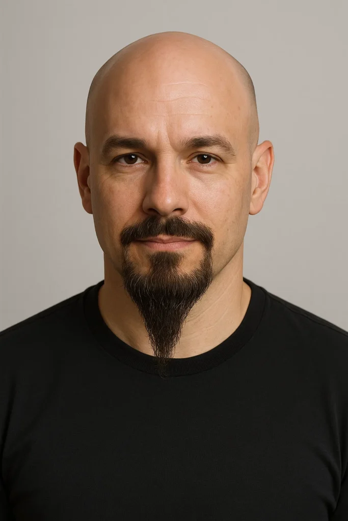Extended Goatee beard styles for bald guys