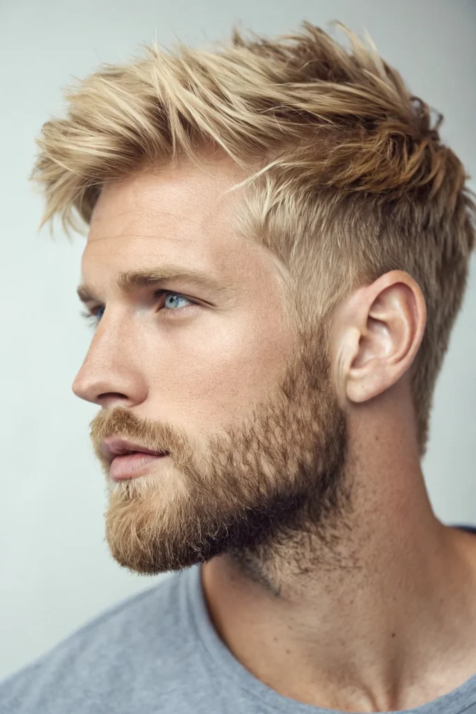 Short Stubble Blonde Beard