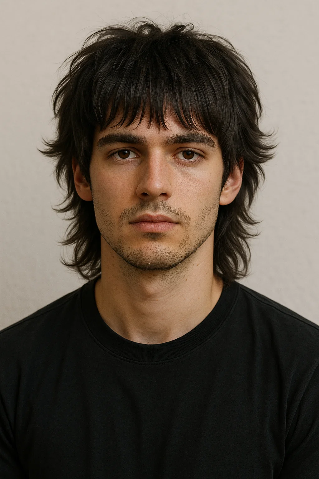 wolf cut styles with bangs