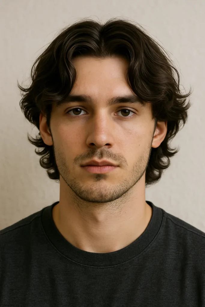 The Middle Part with Wavy Curtains for men
