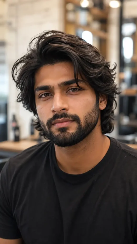 The Flow with Beard Combo Flowy Haircut for Man