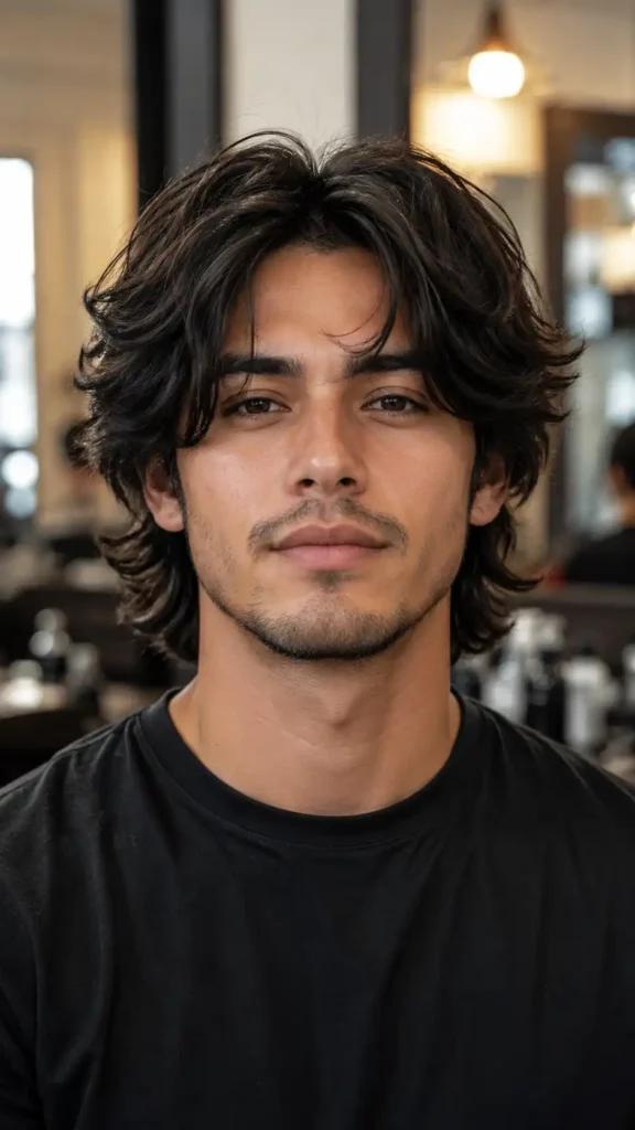 The Layered Shag Flow Flowy Haircut for Man