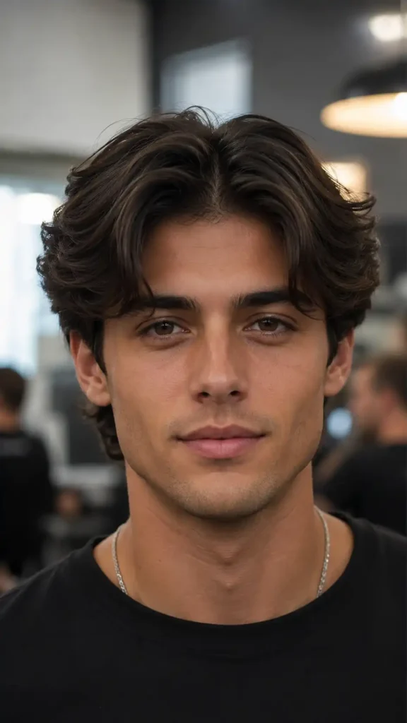 The Middle Part Flow Flowy Haircut for Man