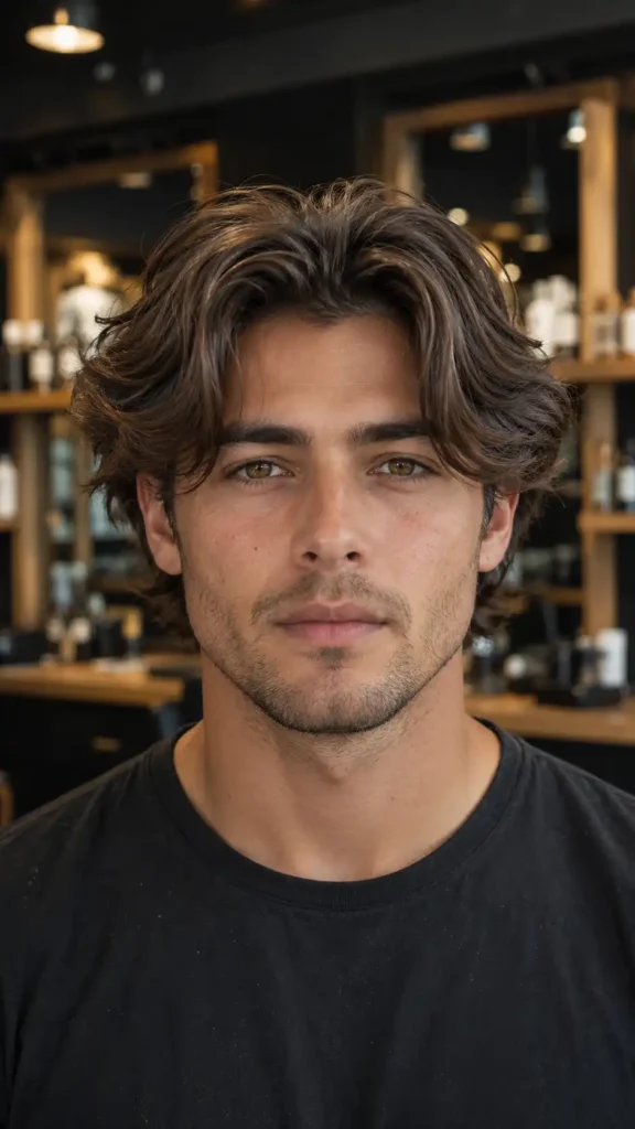 The Textured Medium Flow Flowy Haircut for Man