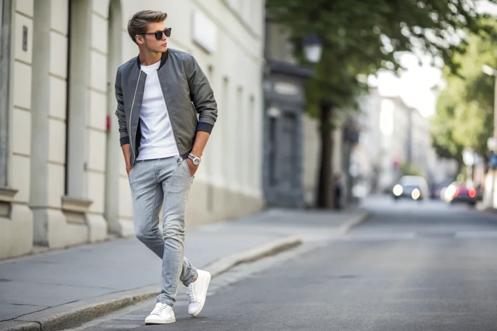Gray Jeans Outfits for Men