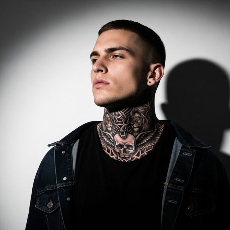 25 Bold Neck Tattoos for Men: Designs, Meanings & Modern Trends ...