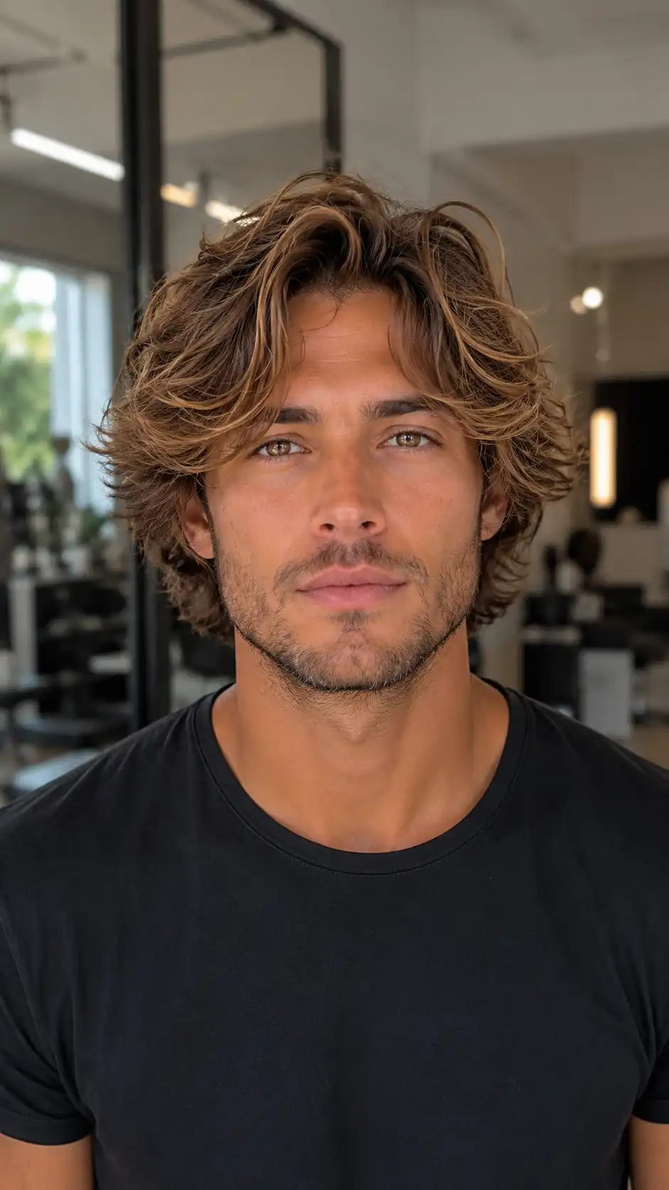 The Beach Waves Look Flowy Haircut for Man