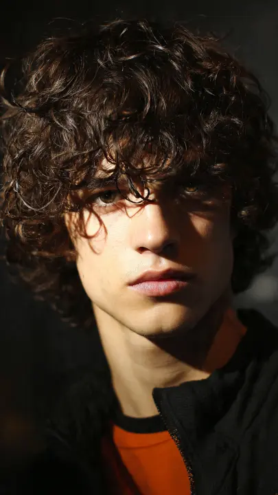 The Curly Middle Part