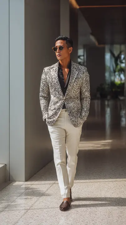 The Patterned Blazer + Solid Trouser